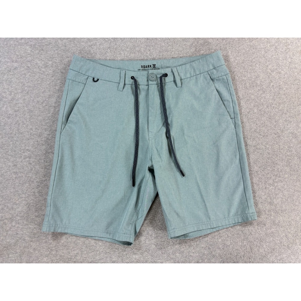 Roark Men's Light Teal Hybrid Shorts with Black Drawstring